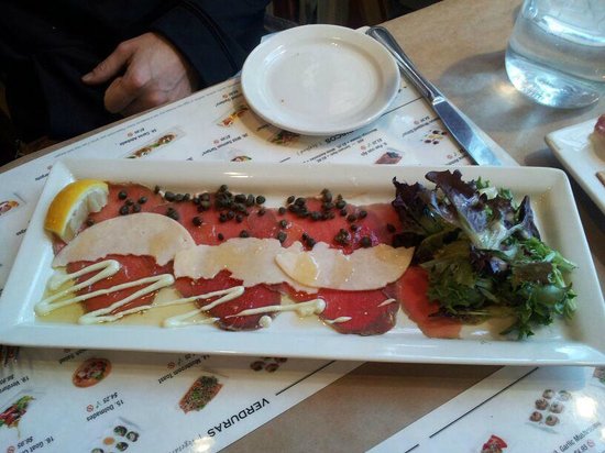 TAPAteria signature dishes Bison Carpaccio
Carne Adobada
Escargots